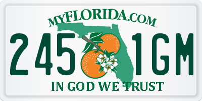 FL license plate 2451GM