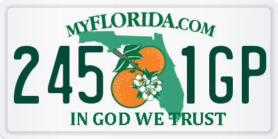 FL license plate 2451GP