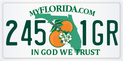 FL license plate 2451GR