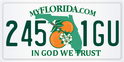 FL license plate 2451GU