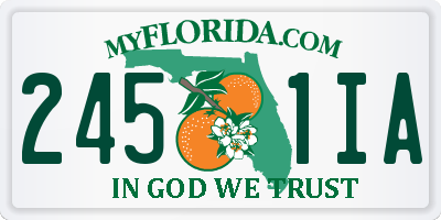 FL license plate 2451IA