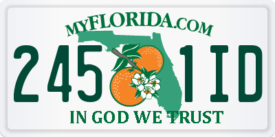 FL license plate 2451ID