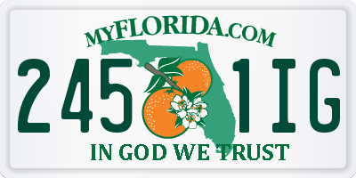 FL license plate 2451IG
