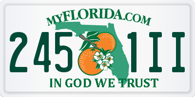FL license plate 2451II