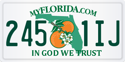 FL license plate 2451IJ