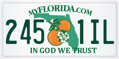 FL license plate 2451IL