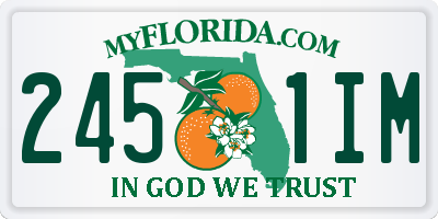 FL license plate 2451IM