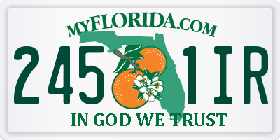 FL license plate 2451IR
