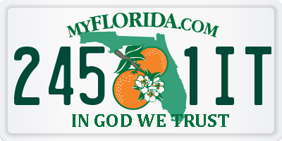 FL license plate 2451IT