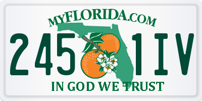 FL license plate 2451IV