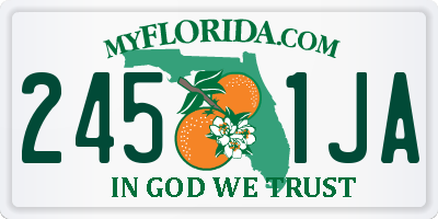 FL license plate 2451JA