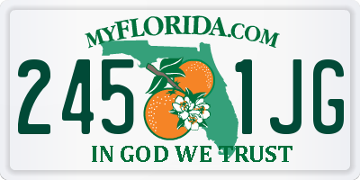 FL license plate 2451JG