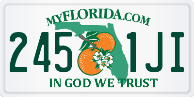FL license plate 2451JI