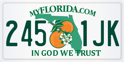 FL license plate 2451JK