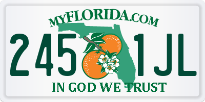 FL license plate 2451JL
