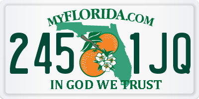 FL license plate 2451JQ