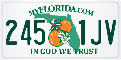 FL license plate 2451JV