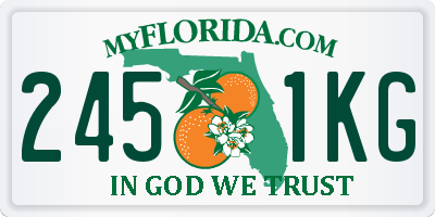 FL license plate 2451KG