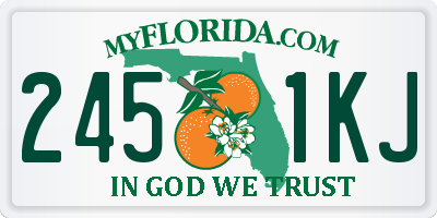 FL license plate 2451KJ