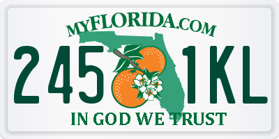 FL license plate 2451KL