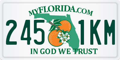 FL license plate 2451KM