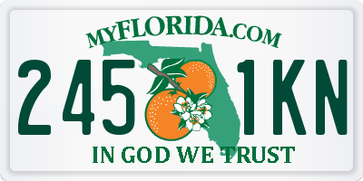 FL license plate 2451KN