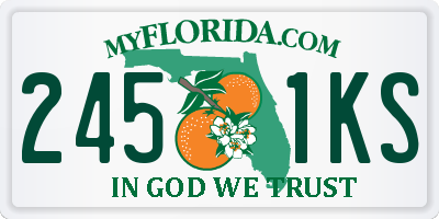 FL license plate 2451KS
