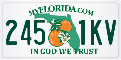 FL license plate 2451KV