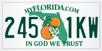 FL license plate 2451KW