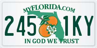 FL license plate 2451KY