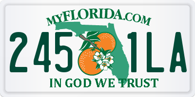 FL license plate 2451LA