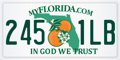 FL license plate 2451LB