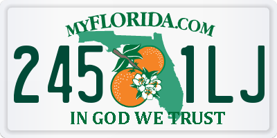 FL license plate 2451LJ