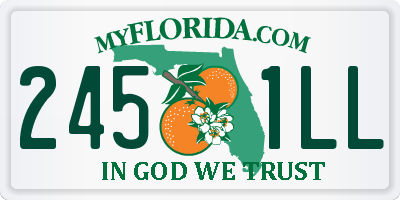 FL license plate 2451LL