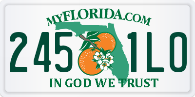 FL license plate 2451LO