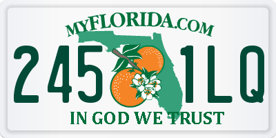 FL license plate 2451LQ