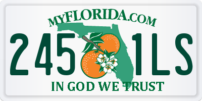 FL license plate 2451LS