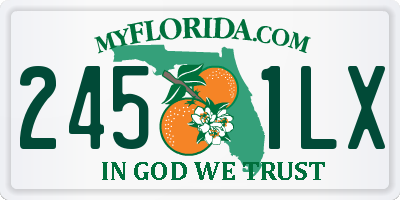 FL license plate 2451LX
