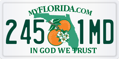 FL license plate 2451MD
