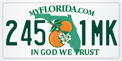 FL license plate 2451MK