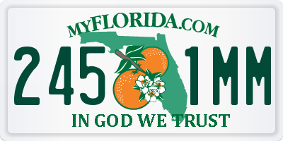 FL license plate 2451MM