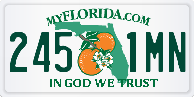 FL license plate 2451MN