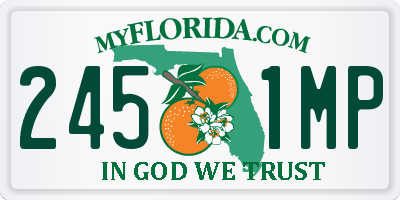 FL license plate 2451MP