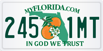 FL license plate 2451MT