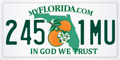 FL license plate 2451MU