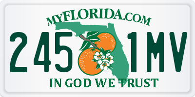 FL license plate 2451MV