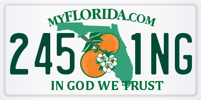 FL license plate 2451NG