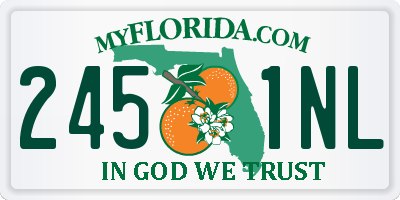 FL license plate 2451NL
