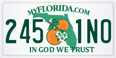 FL license plate 2451NO