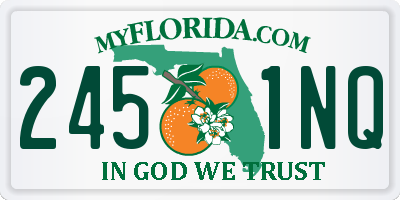 FL license plate 2451NQ
